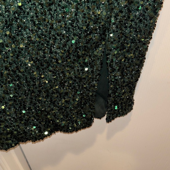 Glamorous Dark Green Sequin Midi Dress - Picture 4 of 7
